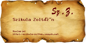 Szikula Zoltán névjegykártya