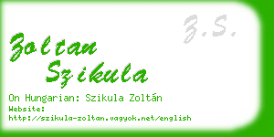 zoltan szikula business card