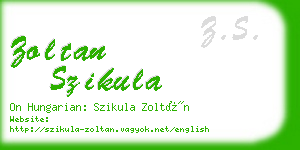 zoltan szikula business card